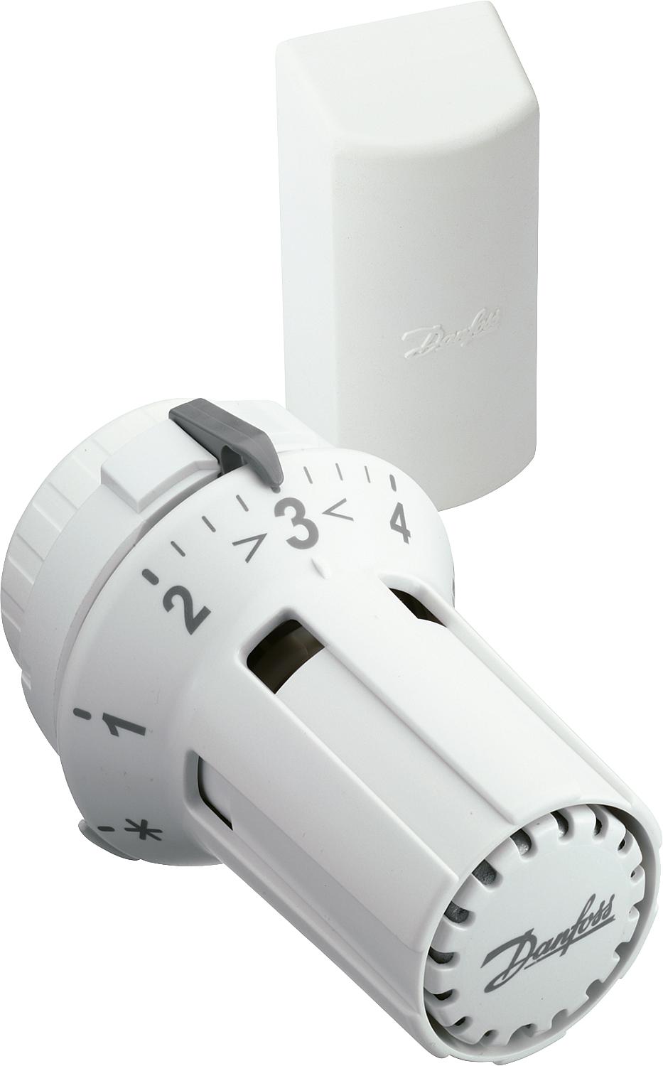 Thermostatkopf Danfoss RAW 5012, Farbe RAL 9016, weiss Fernfühler