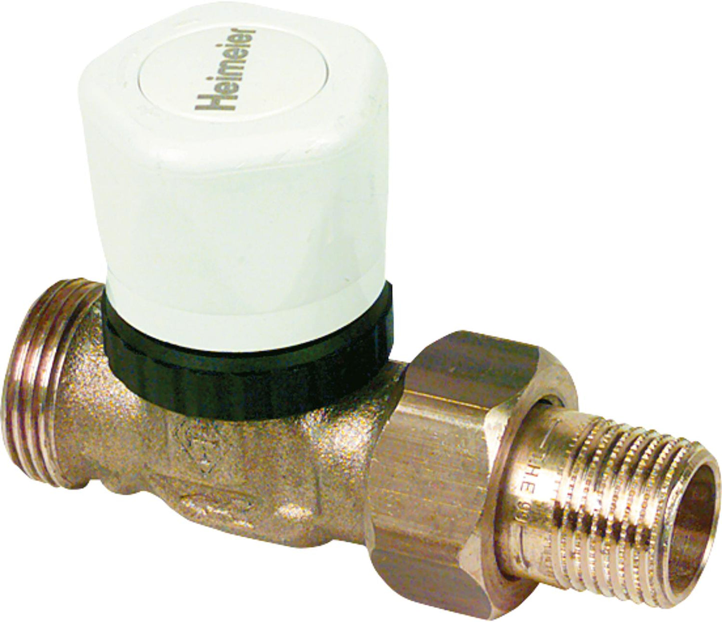 Flow control valve DN 15 with thermostatic head, connection RP 1/2 screw fitting with manual regulating cap