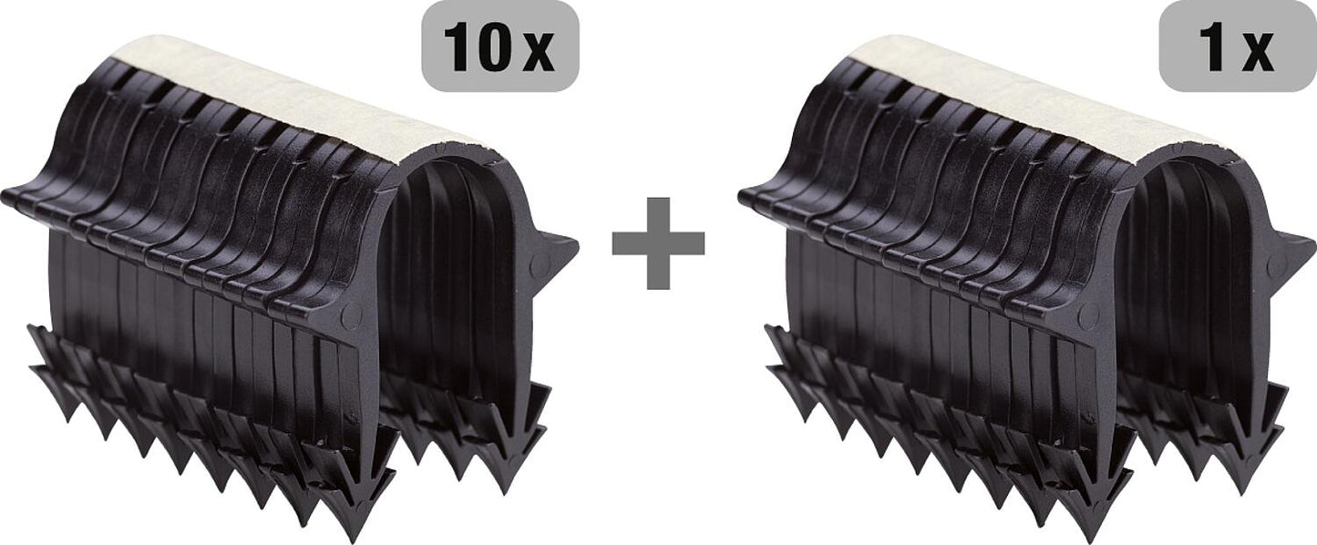 Value pack: 10x + 1x free staples for pipes 14, 16, 20mm, length 40mm, pack size 1000
