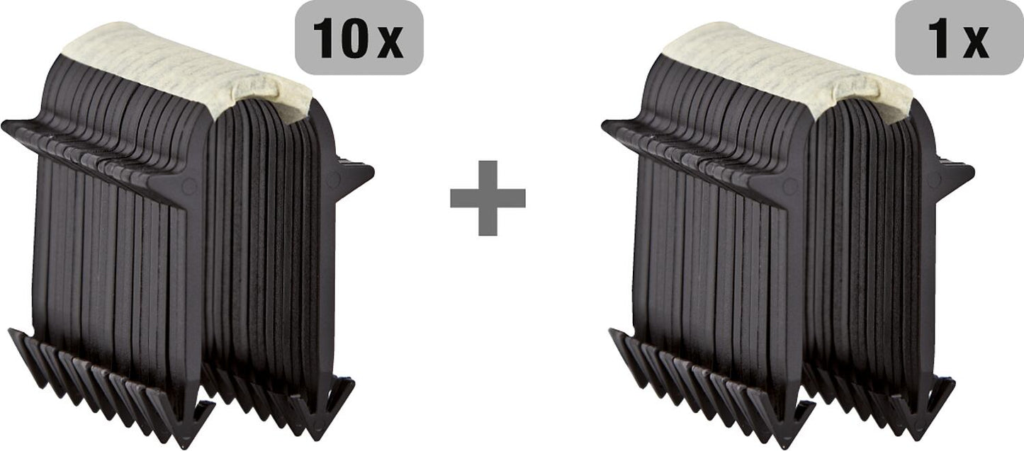 Value pack: 10x + 1x free staples for pipes, outer diameter 16-20 mm, 60 mm length, pack size = 300 pieces