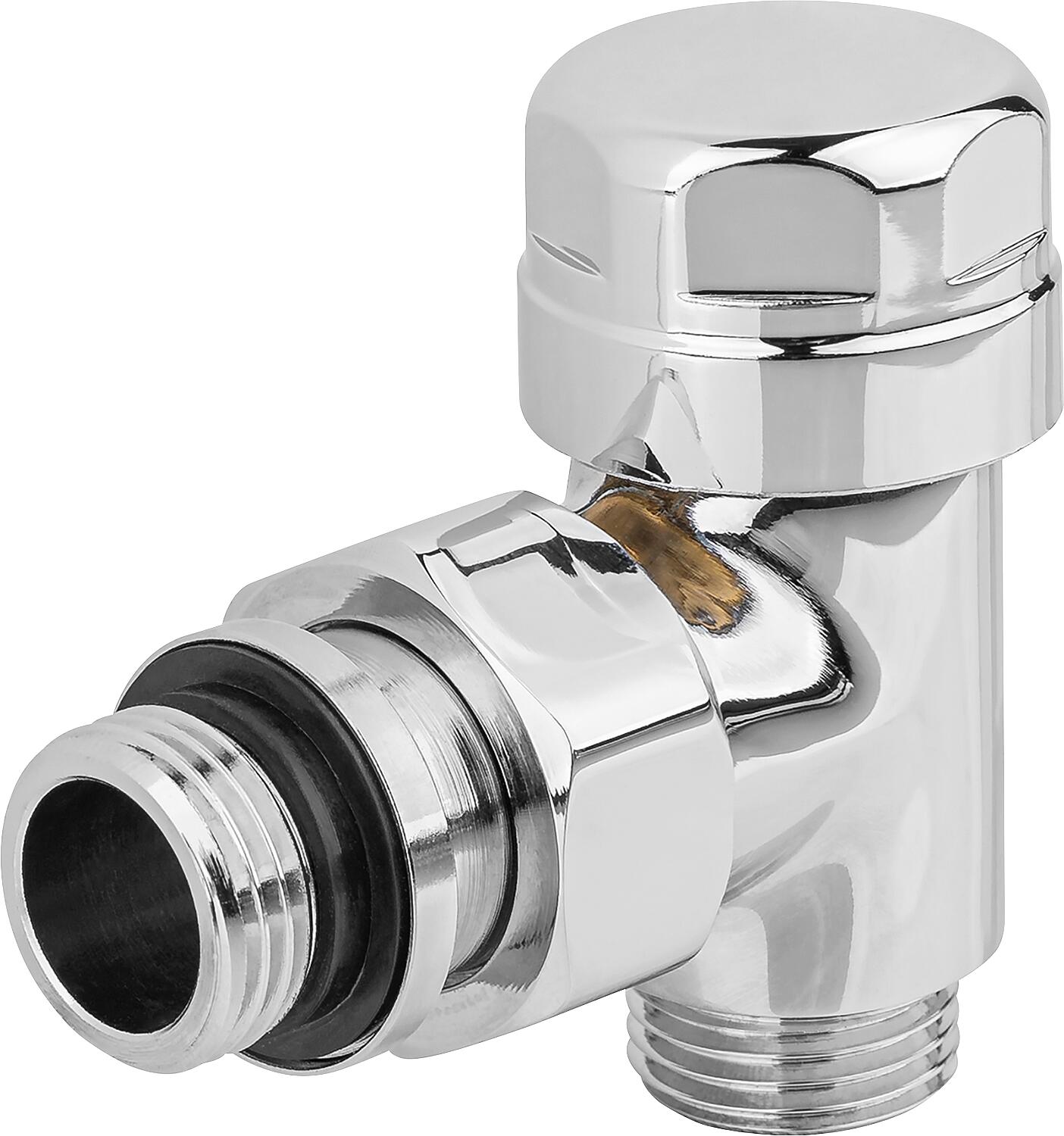 Thermostatic valve 100TA, chrome-plated, DN15 (1/2"), angle shape