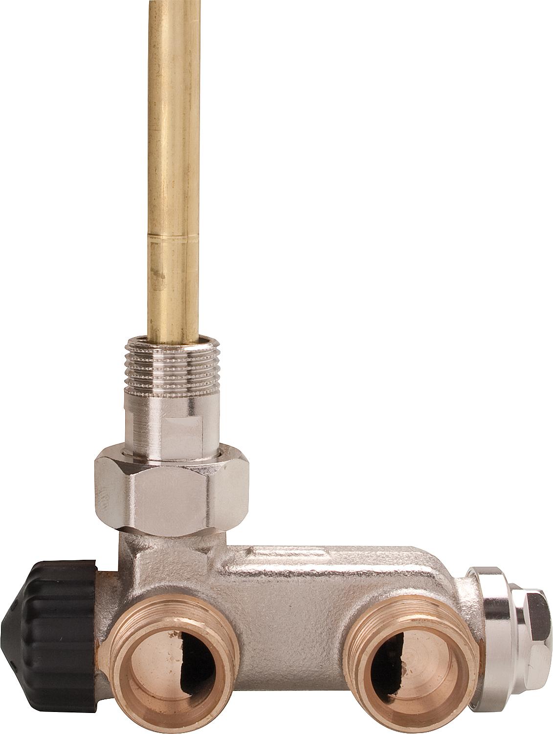 EZ valve with immersion tube DN 15 two-pipe system corner shape