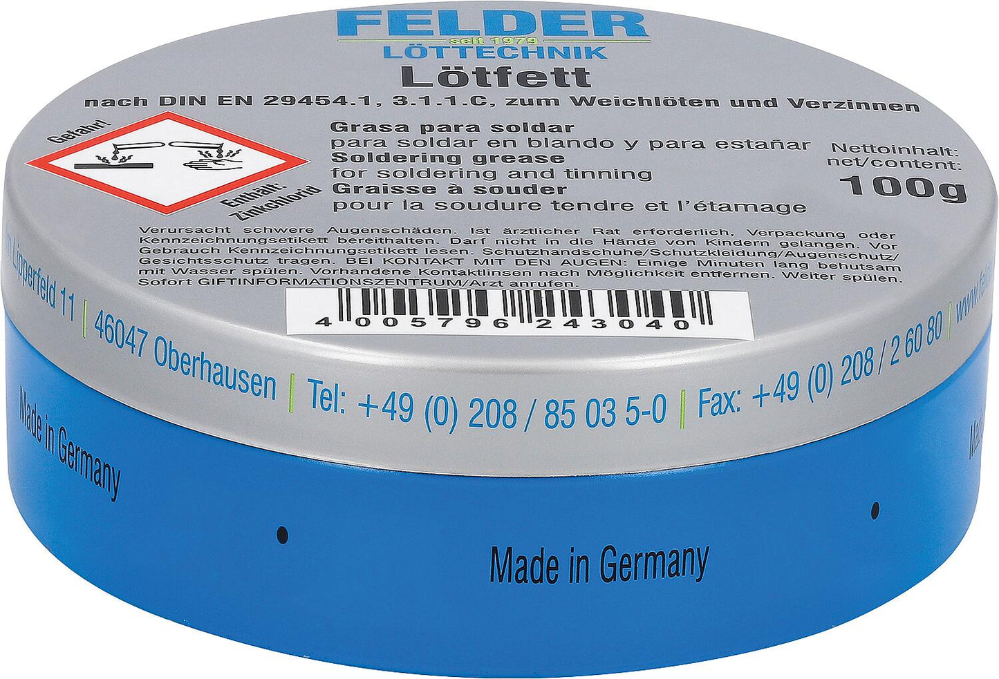 Lötfett für Kupfer und Kupferlegierungen