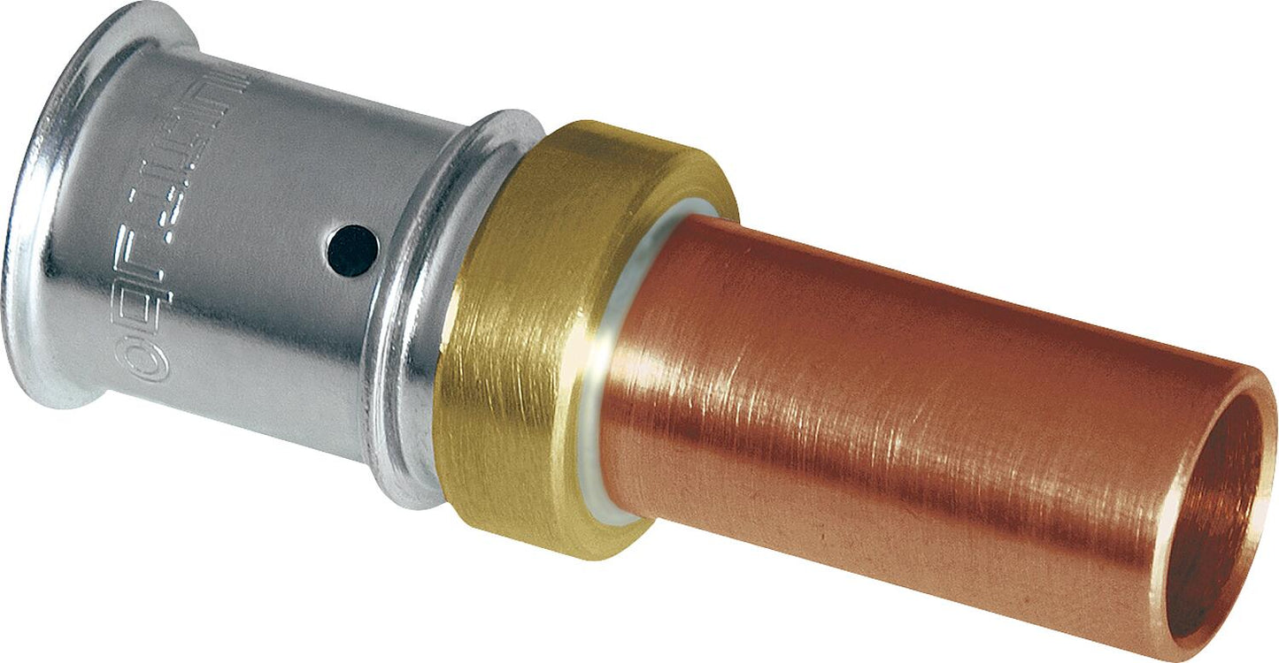 MULTITUBO Press-fit adapter to CU Ø16x2.0-Cu 15mm, untinned