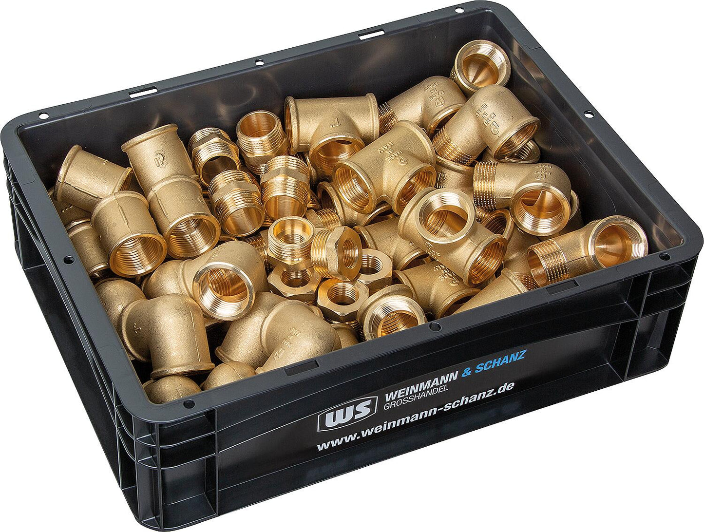 Brass threaded fittings DN15 (1/2") Value pack - 70 pieces + WS box free!