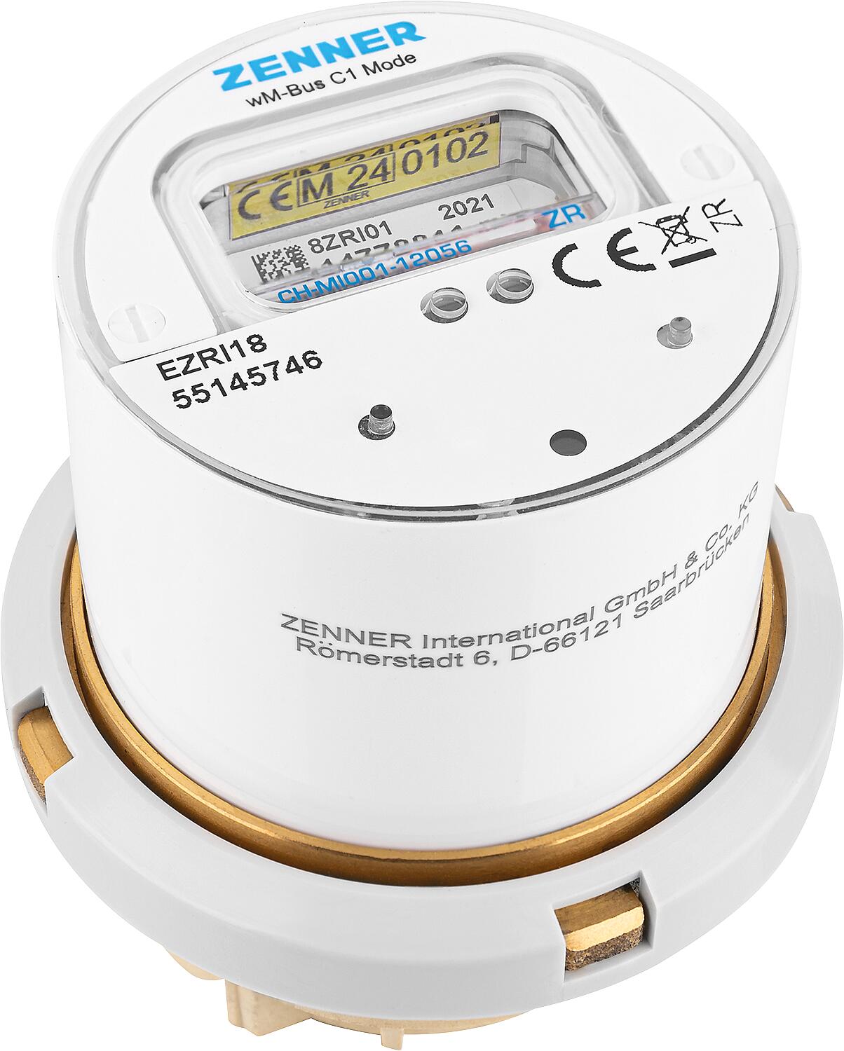 Zenner Minomess BR M66 x 1 V2 30°C 2.5 R40V 325 RK ZR wireless measuring capsule water meter, wireless M-Bus