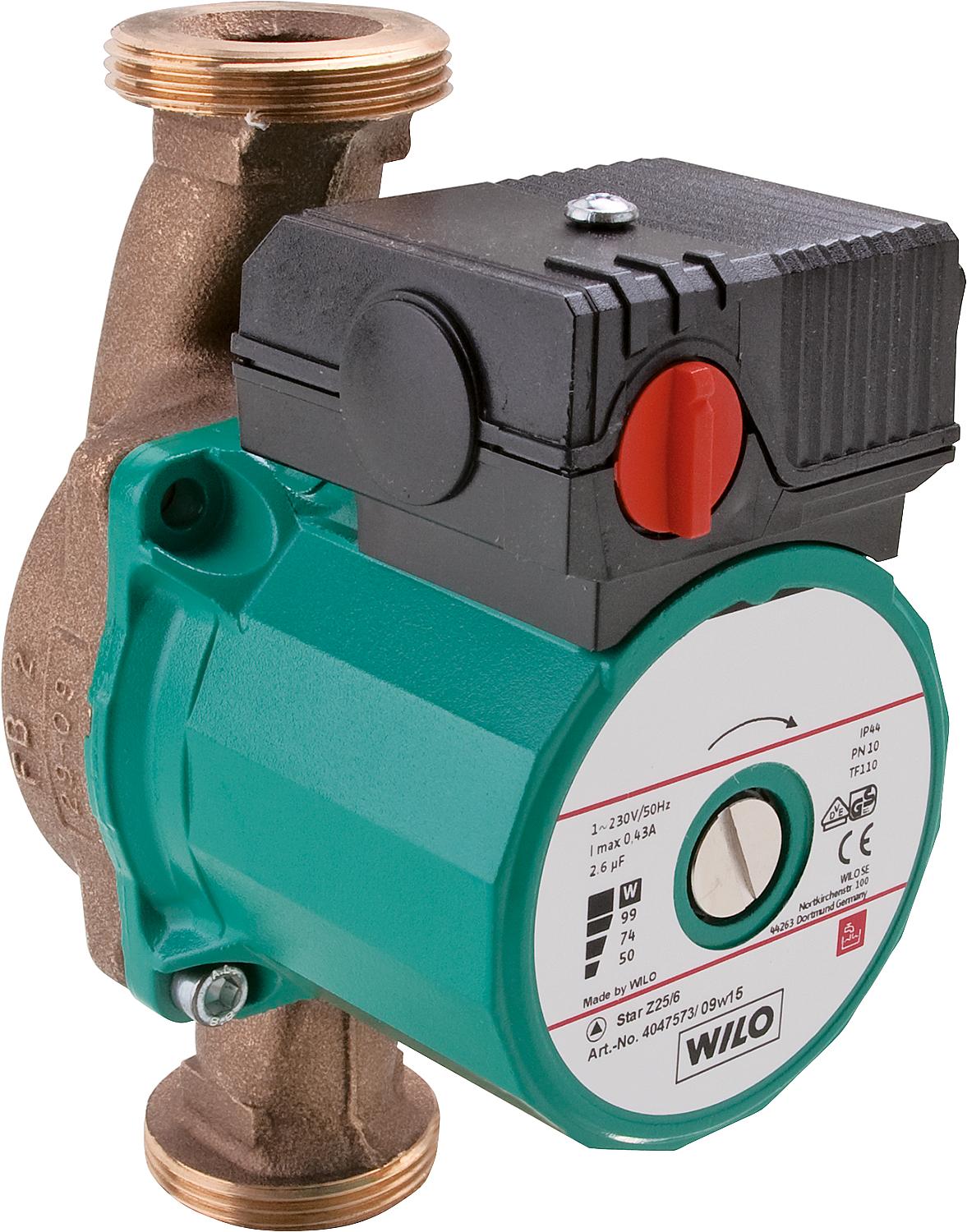 WILO Zirkulationspumpe Star-Z 25/6 BL 180mm 1'' Motor 230 V