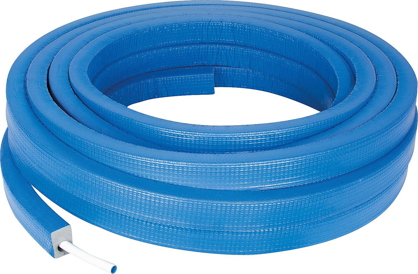 Tuyau Uponor Uni Pipe PLUS blanc pré-isolé DHS26, Ø16 mm x 2,0 mm, bleu, longueur 25 m