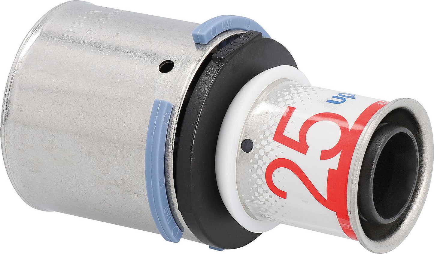 Uponor S-Press coupling reduces PPSU Ø40mm-Ø25mm