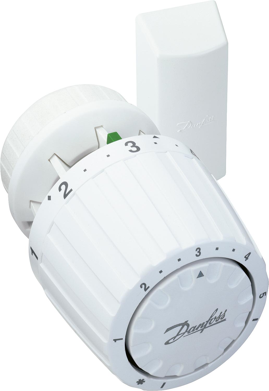 Thermostatkopf Danfoss RA 2992, Farbe RAL 9016, weiss Fernfühler