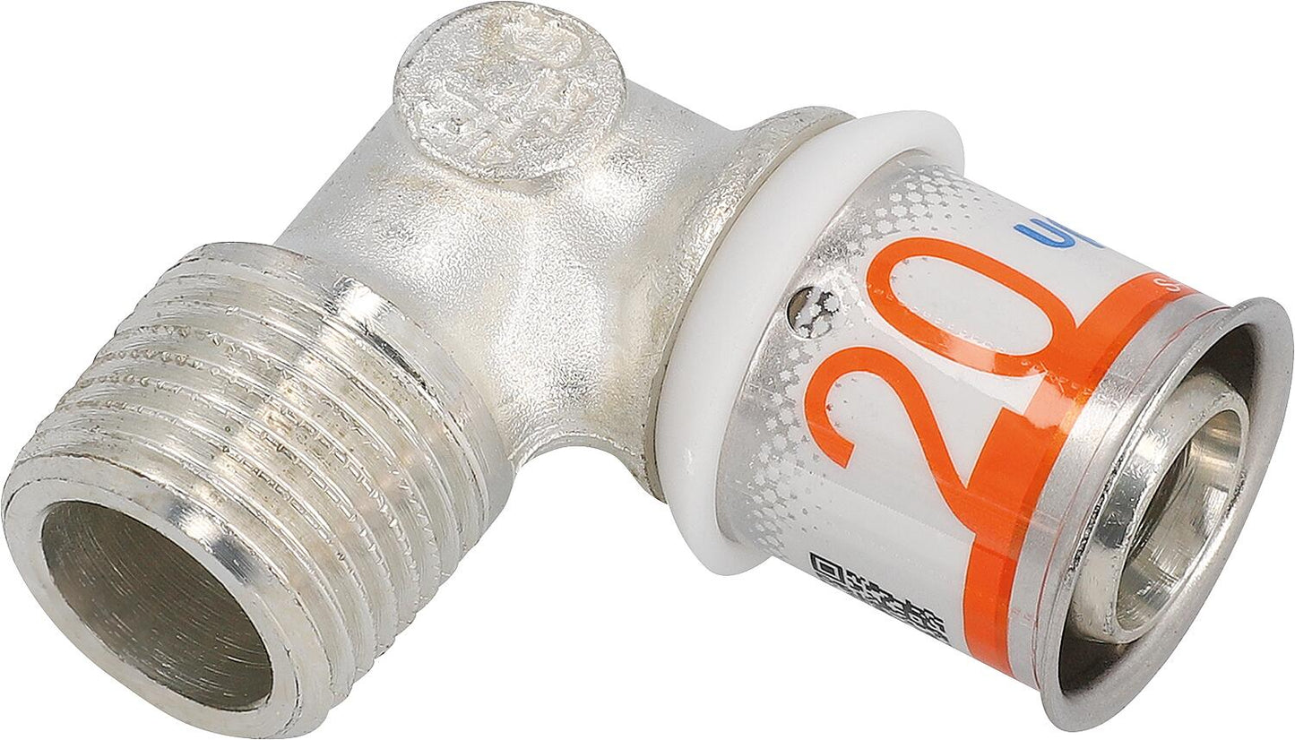Uponor S-Press PLUS Winkelnippel Ø16mm-DN15 (1/2") AG