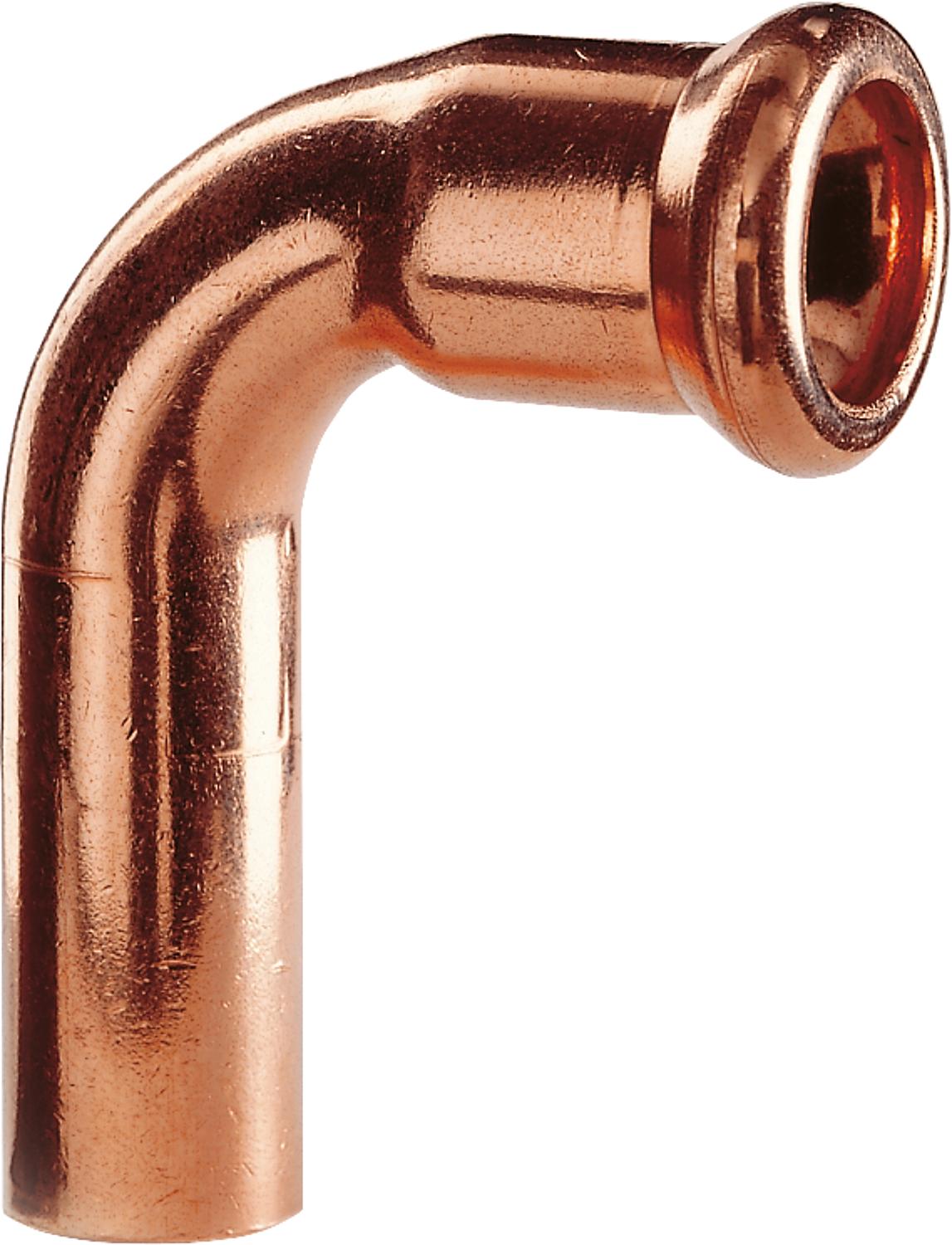 Copper press fitting M-contour bend 90° i/a, Ø 12 mm, type 7001A