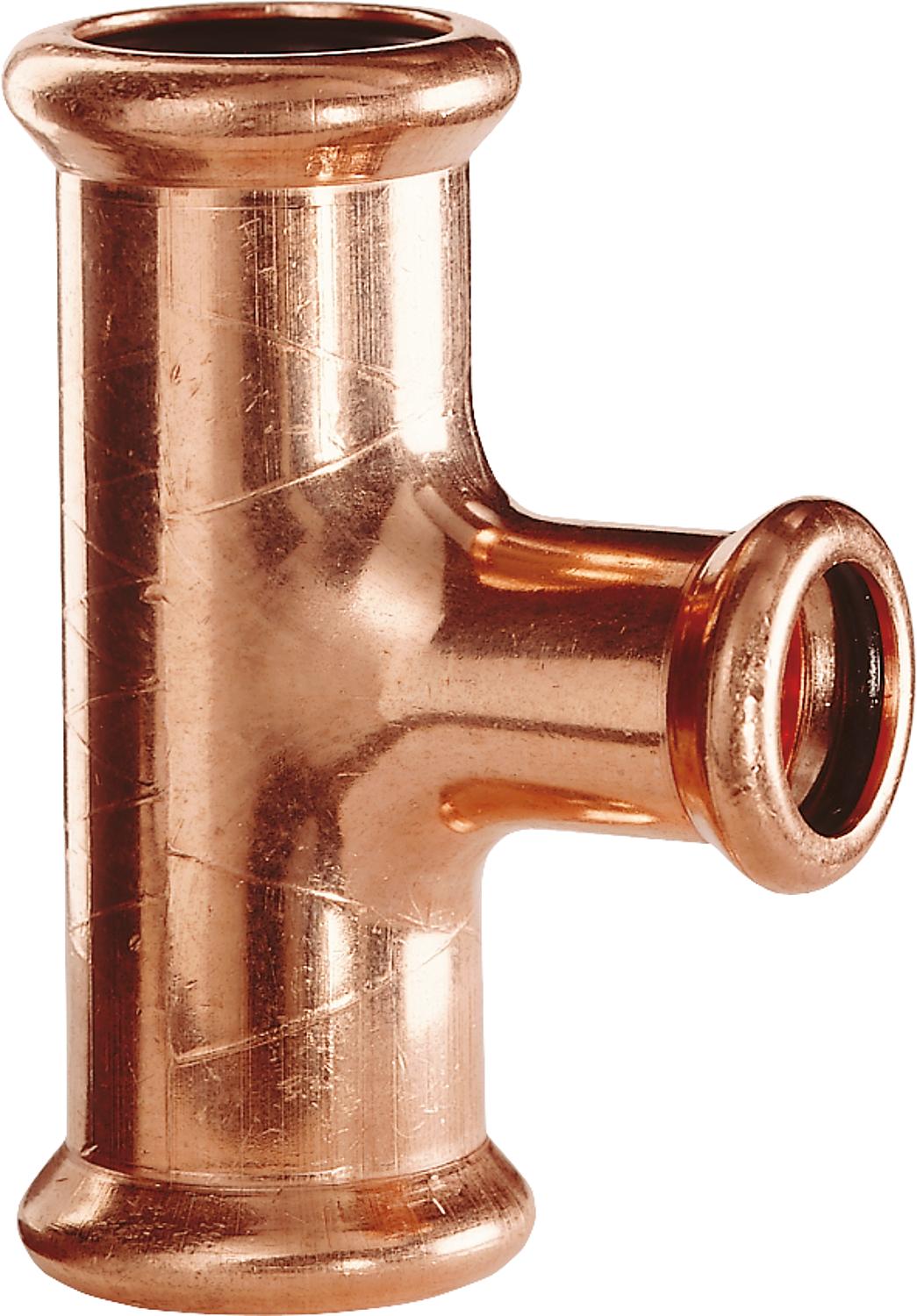 Copper press fitting M-profile tee, Ø 12 mm, type 7130