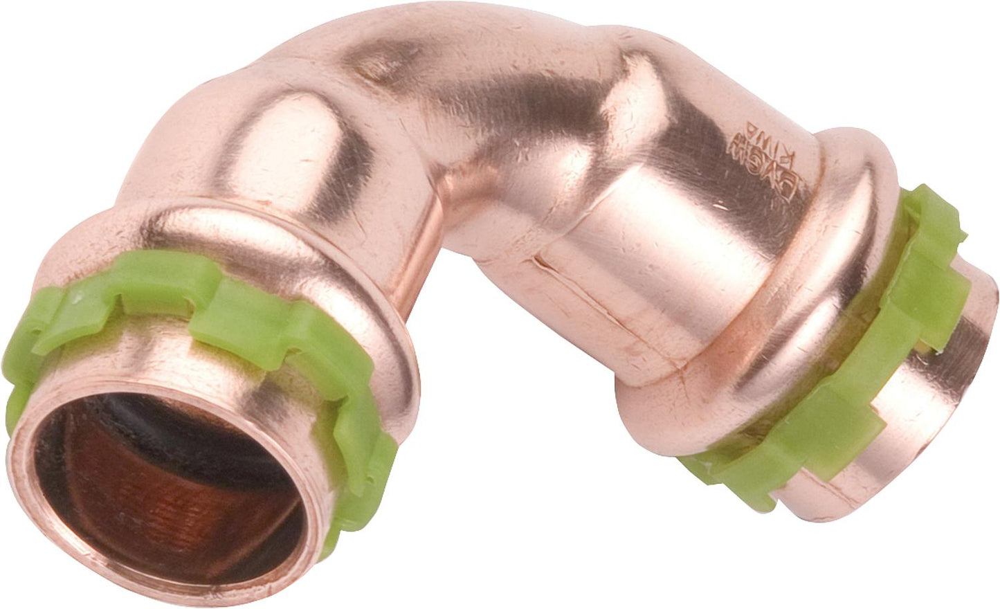 Copper press fitting V-contour bend 90° Ø 12 mm type P5002,i/i