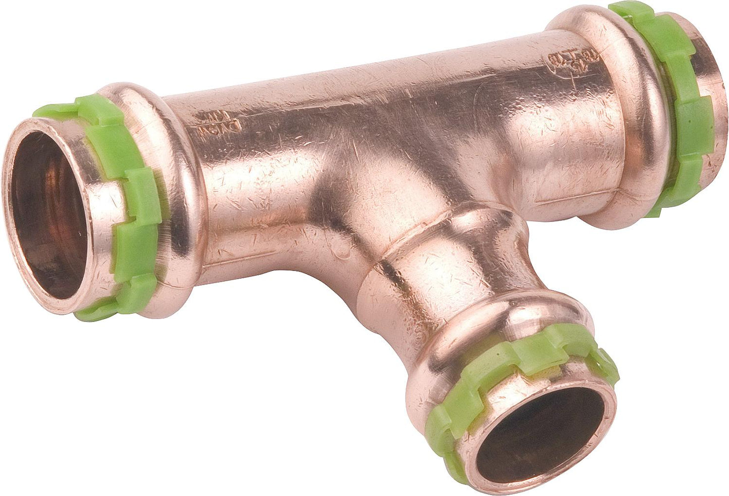 Copper press fitting V-profile tee reducing 15x12x12 type P5130