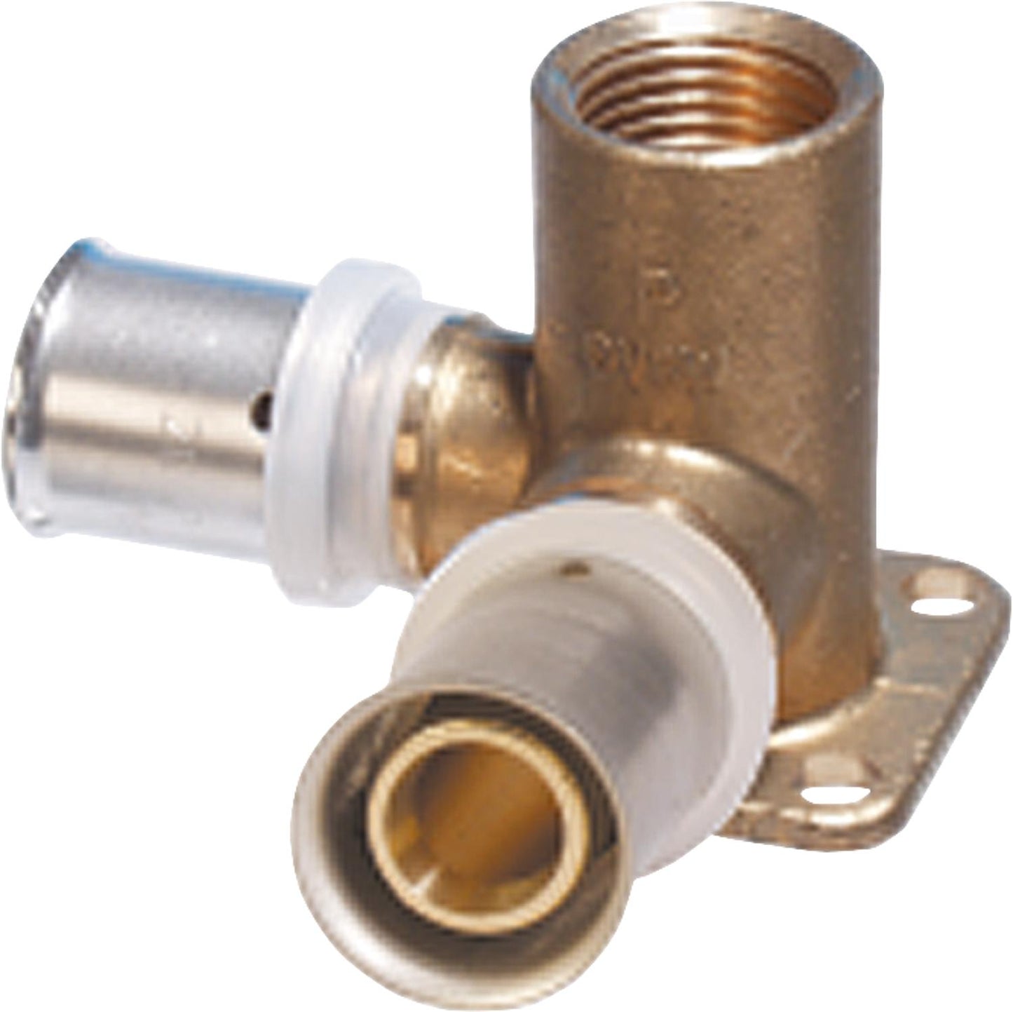 Press fitting for MSVR TH contour wall angle short double 16x2mm-1/2''-16x2mm