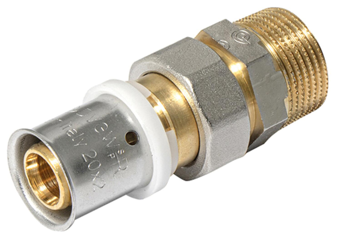 Press fitting for MSVR TH contour press fitting with ÜWM conical sealing, male thread, 16x2-1/2"