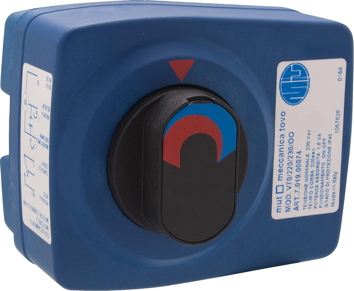 Stellmotor 3-Punkt V 70 230 V/50 HZ, 90°, 50 Sek. mit Microschalter inkl. Anbausatz K3