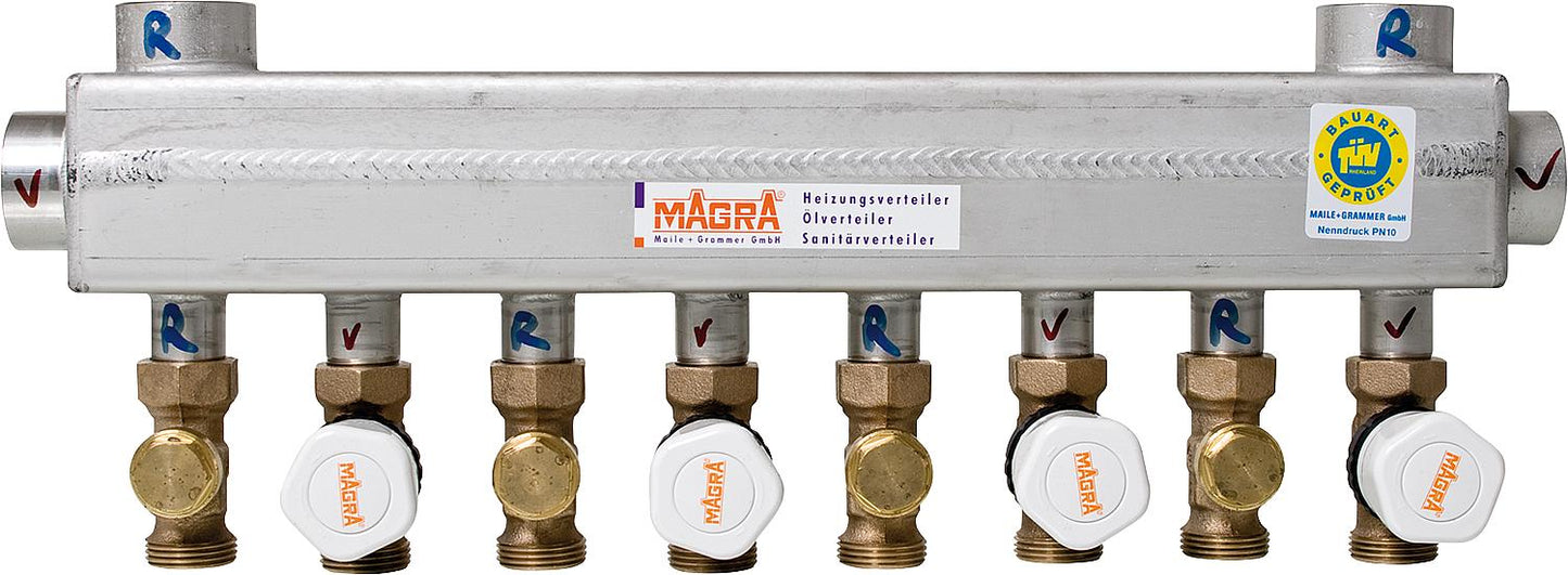 Collecteur de circuit de chauffage (60/60) en acier inoxydable