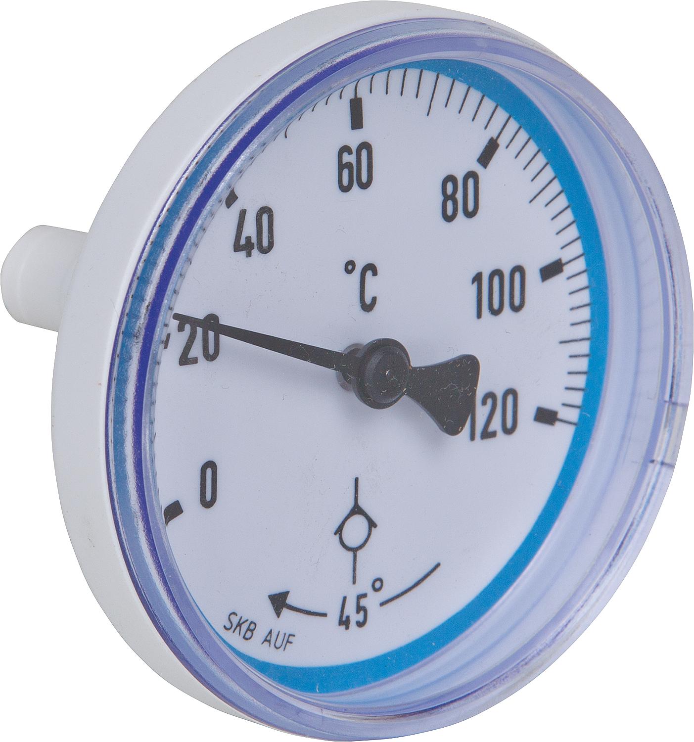 Vorlaufthermometer rot für Kugelhähne Easyflow