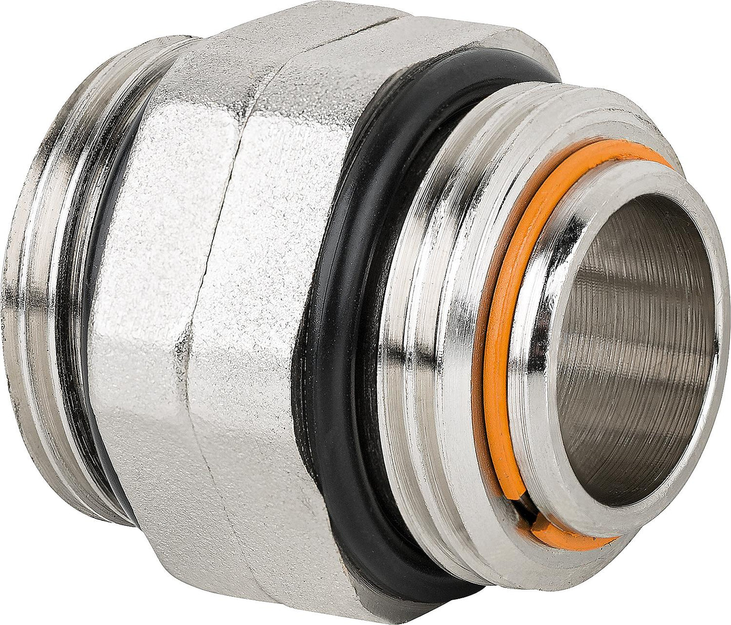 Raccord double hexagonal rotatif, filetage mâle 3/4" x filetage mâle 3/4", laiton, finition brillante