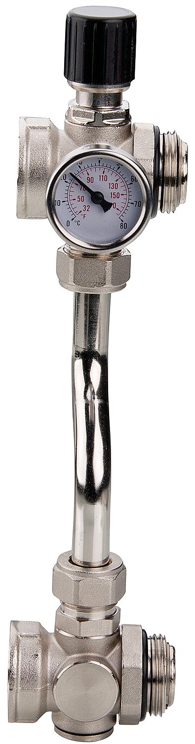 Vanne de dérivation différentielle pour raccord de distributeur 1" avec douille 1/2" (0,2-0,6 bar) 200 mm