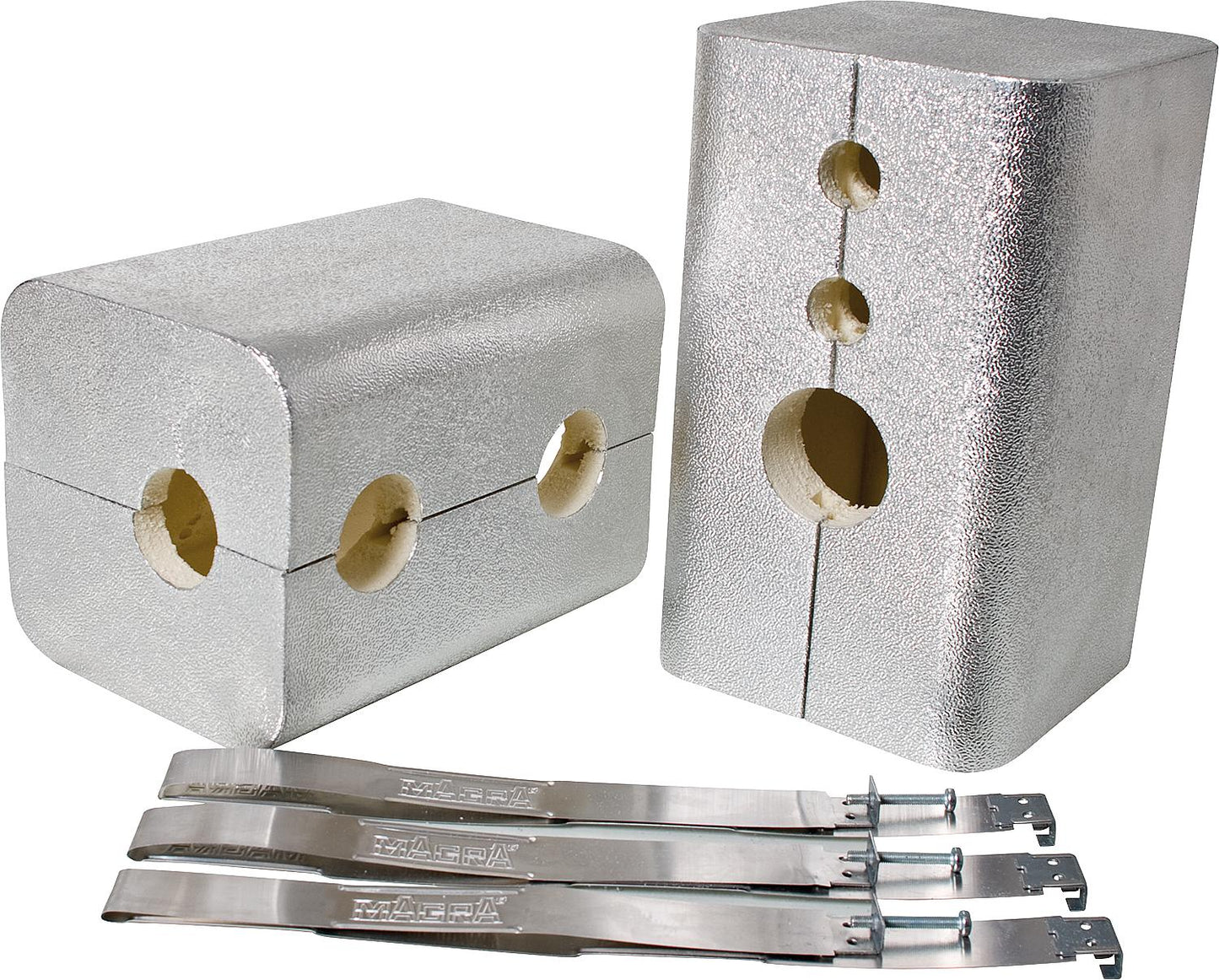 Fertigisolierung Endstücke für Kesselverteiler Typ F 122-16 mit Alu-Blechmantel