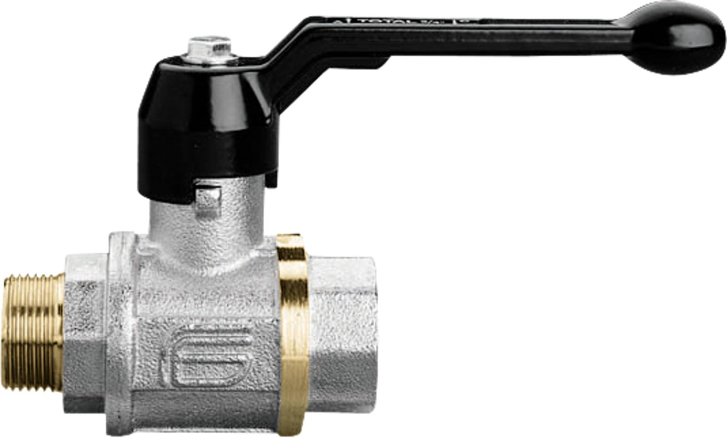 Vanne à bille en laiton TOTAL AG/IG 1/8" avec levier manuel en aluminium