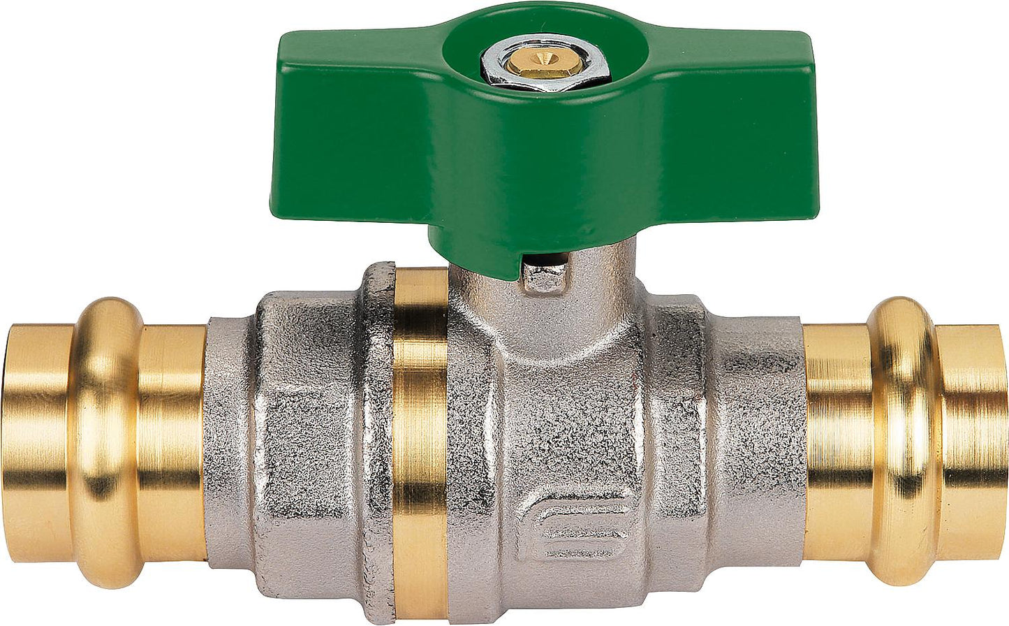 Raccord à pression pour vanne à bille en laiton avec poignée à ailettes 28 x 28