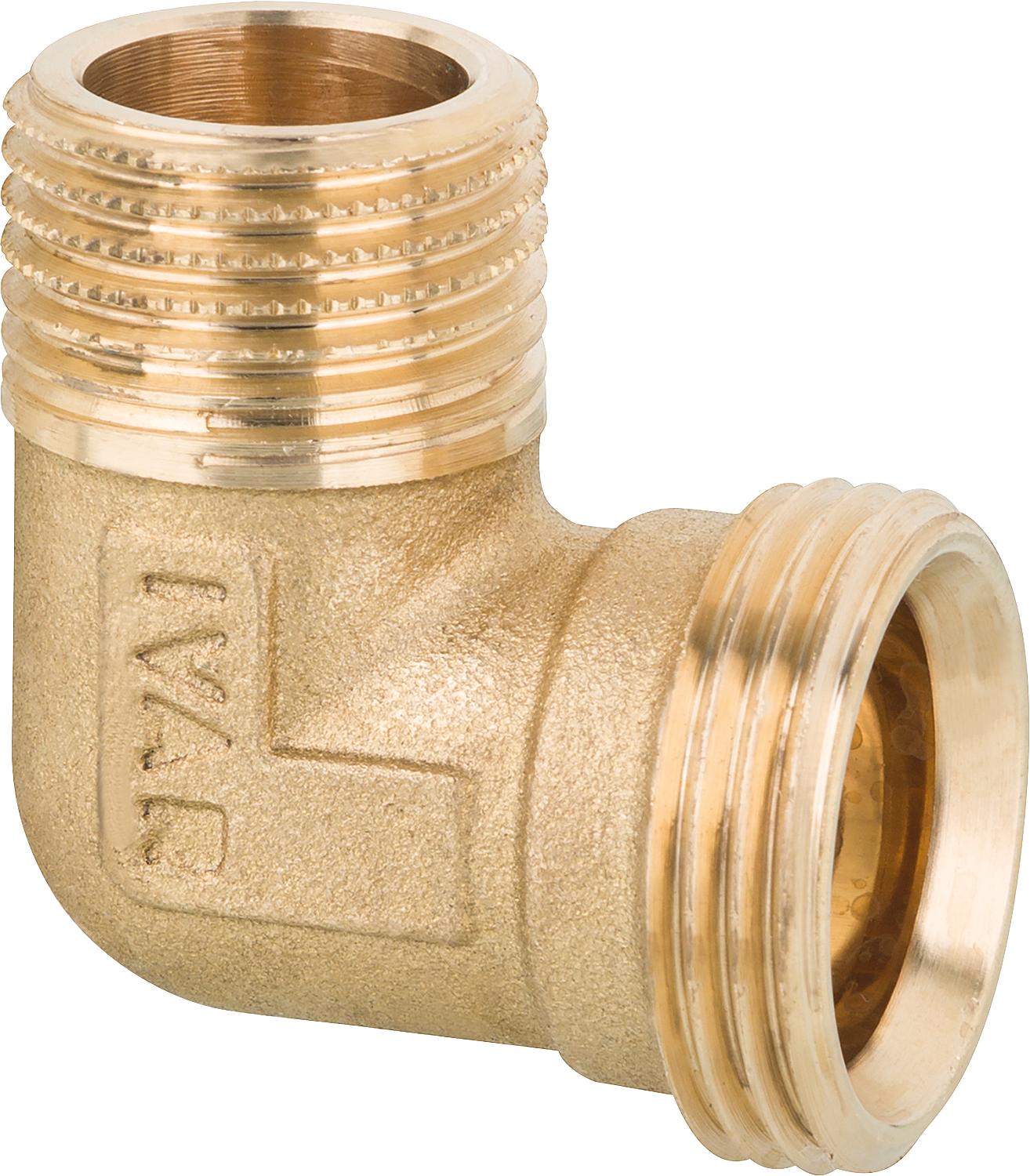 Angle screw connector male thread x male thread 1/2" male thread x Eurok brass, bare