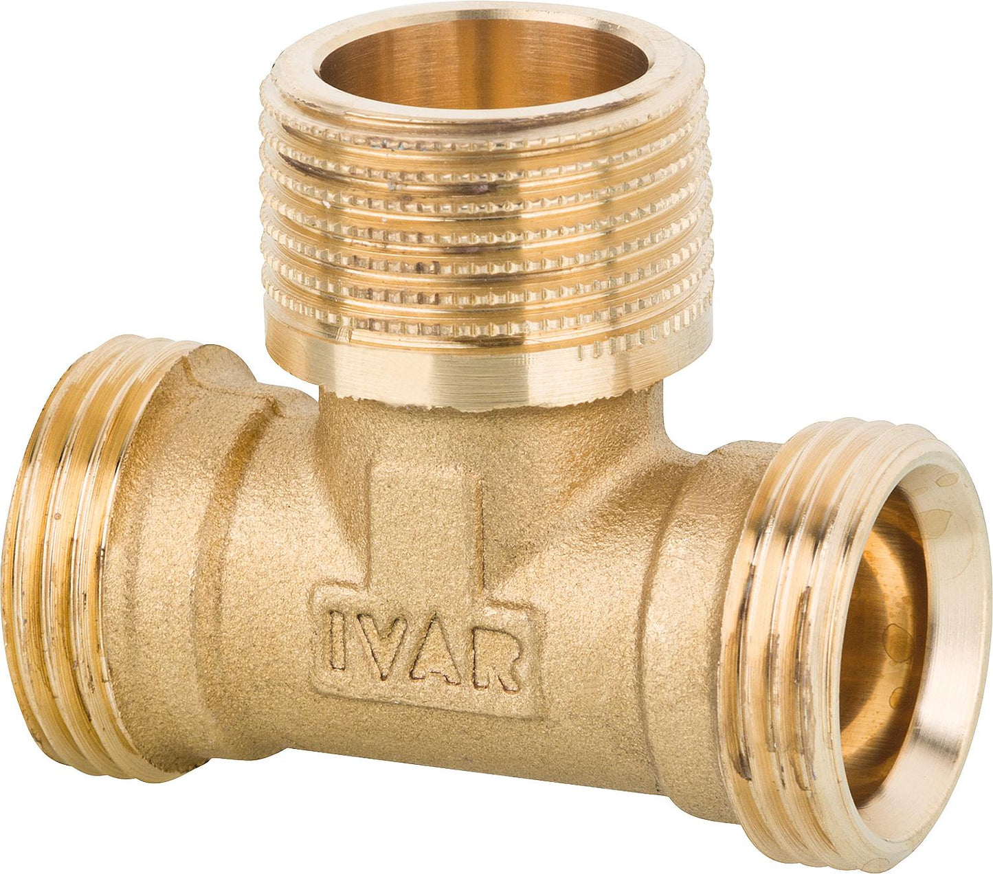 T-piece male x male x male EK x 1/2 male x EK brass, bare