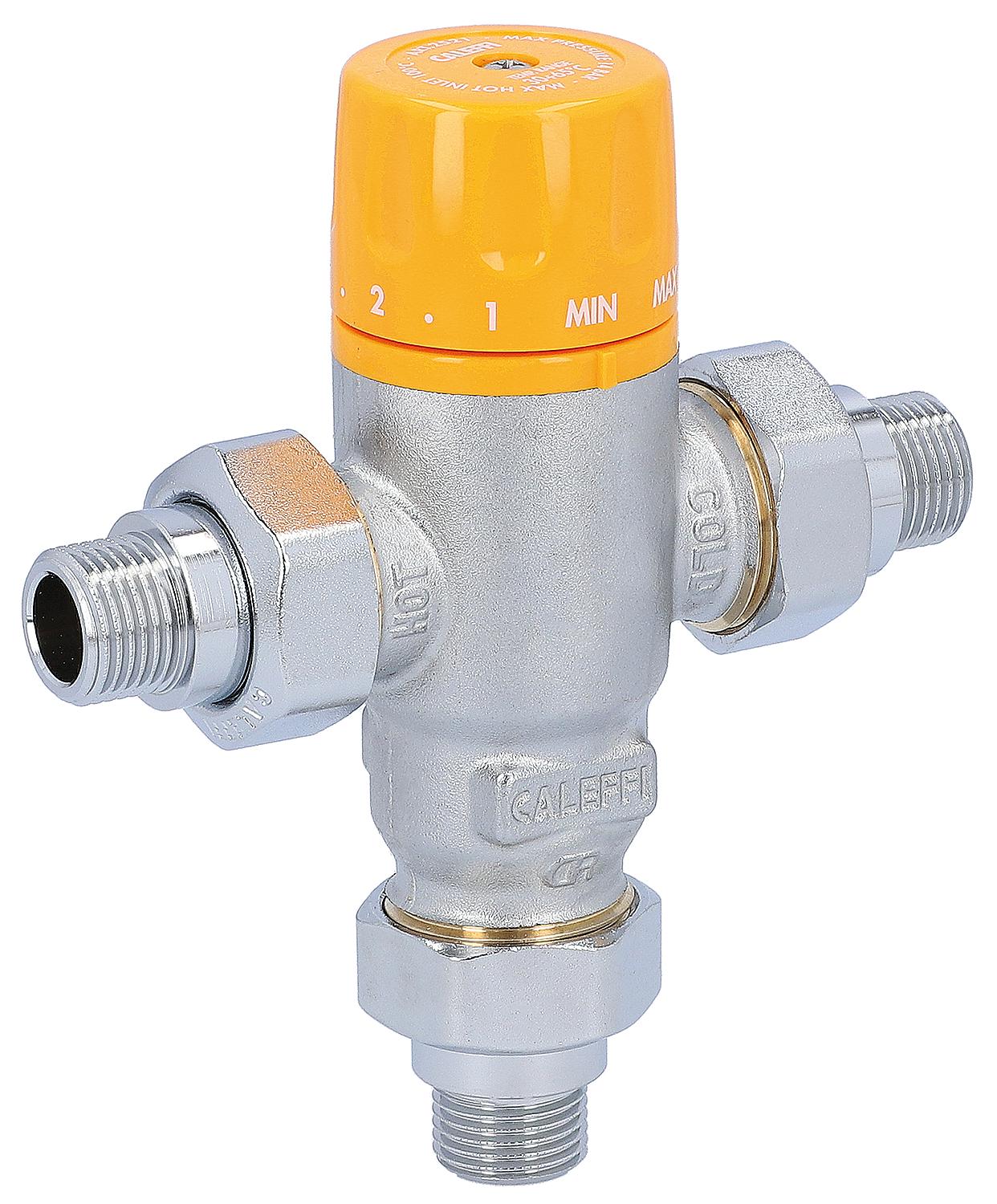 Solar thermostatic mixer 1/2" adjustable from 30°-65°C
