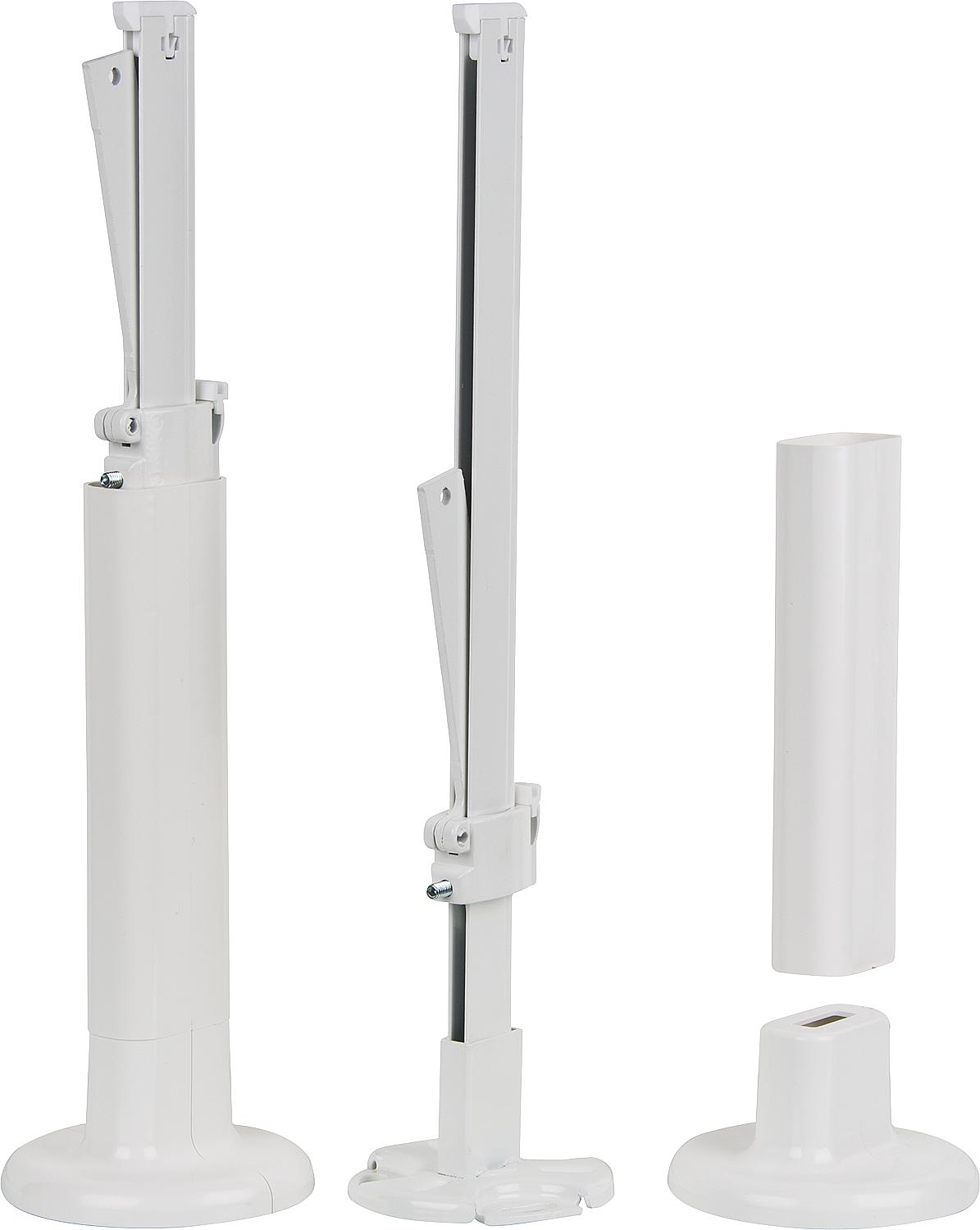 Super Standfix floor stand consisting of: 2 floor stands, 2 pipe covers, 2 foot covers