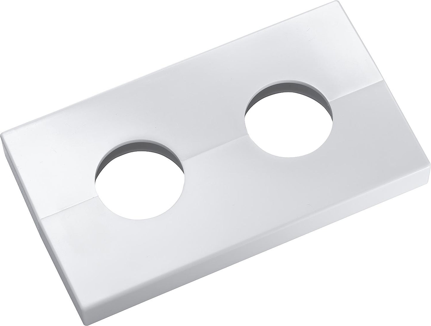 Double rosette type Copenhagen traffic white - similar to RAL 9016 - 16mm