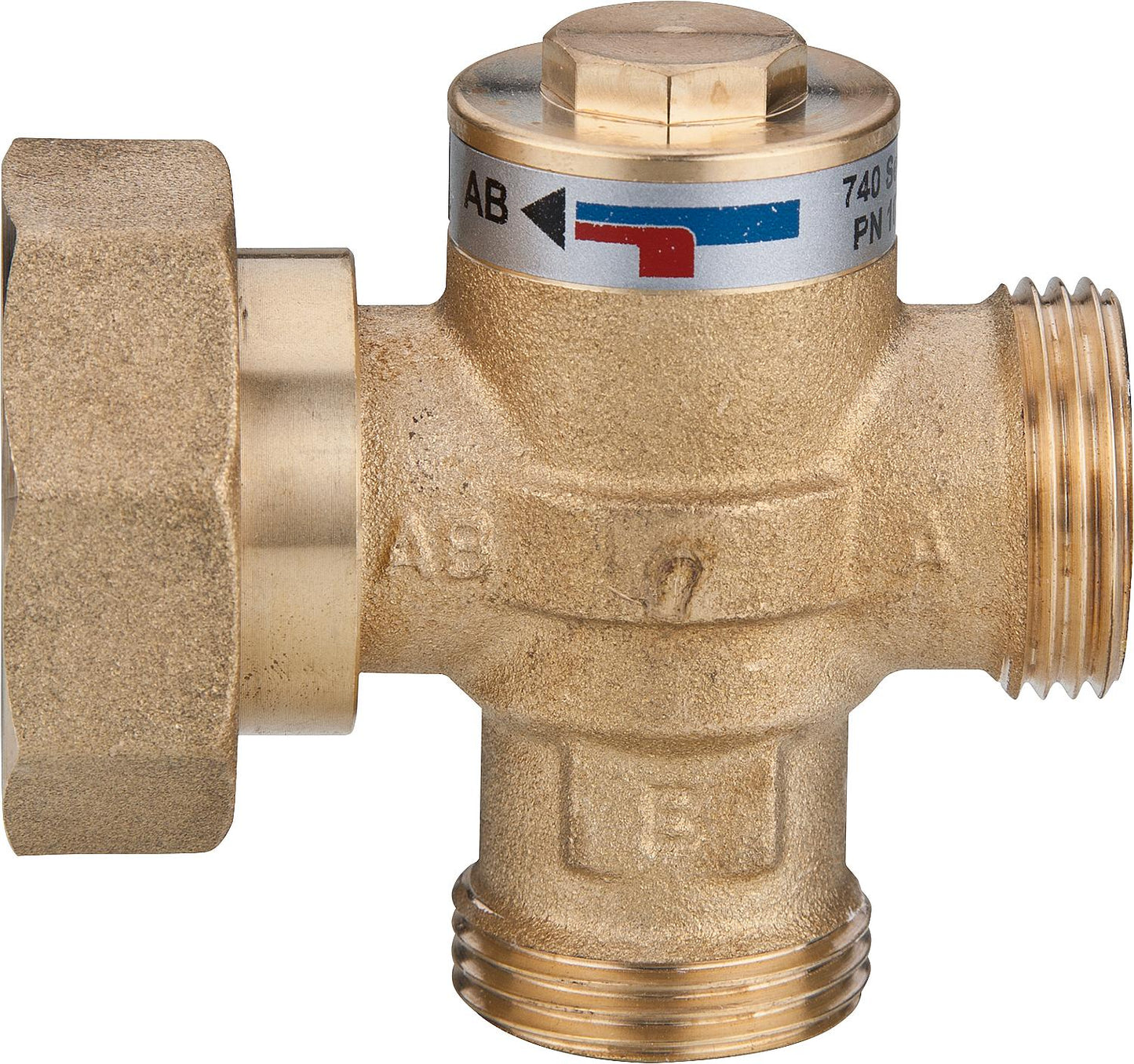 Charging valve Easyflow Wood type 741 C, 45°C, DN32(11/4")ÜWMxAG