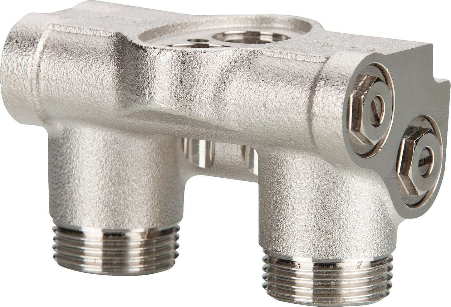 Bloc combiné de robinets gauche/droite pour Seven et Simun Super, en ligne droite.