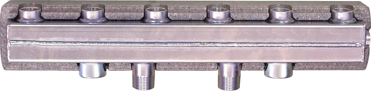 Easyflow type HV60/90 heating circuit manifold including insulation, for 2 heating circuits DN20 (3/4")