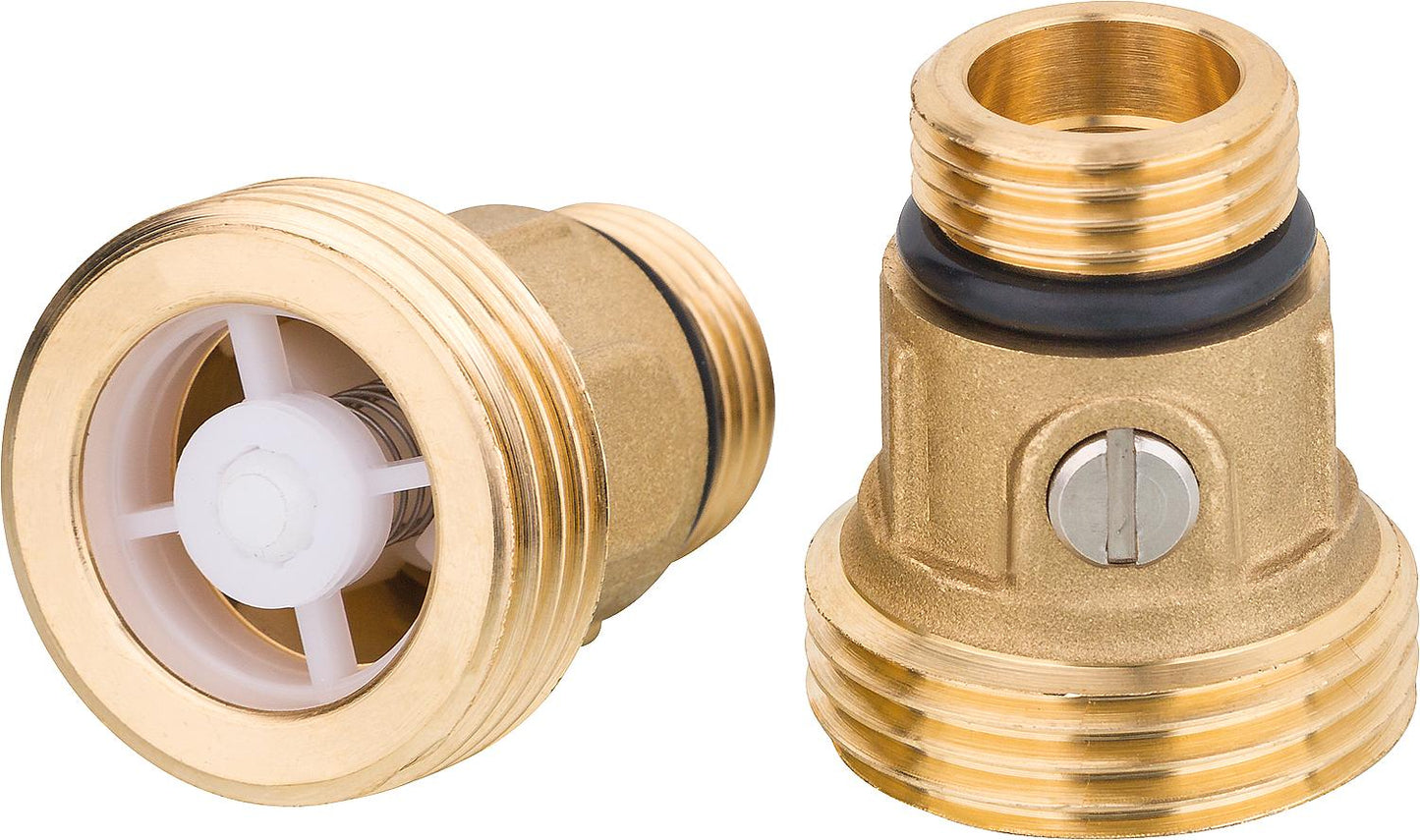 Absperr-Set mit Rückschlagventil für DN15 Zirkulationspumpen DN15 (1/2") AGx DN25 (1")AG