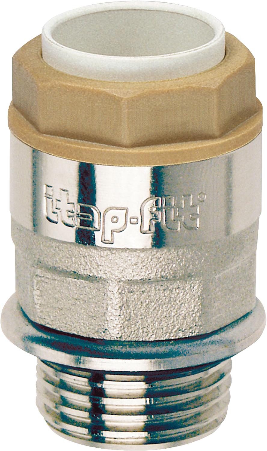 Steckfitting Itap-Fit Steck-Übergangsnippel vernickelt, 12mm x 1/2",m.O-Ring