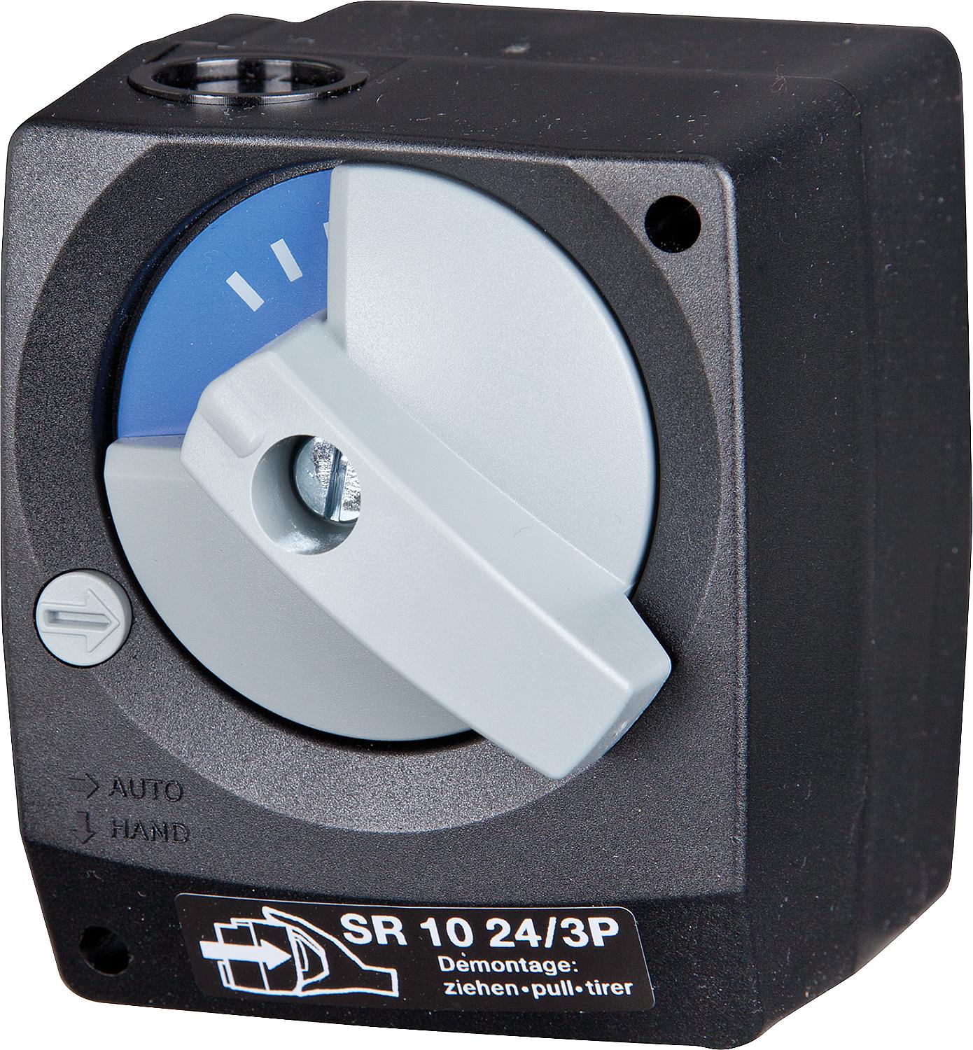 Actionneur SR 10-24/3P, commande 3 points 24 V AC/DC, 10 Nm, 140 s/90°, avec kit de montage