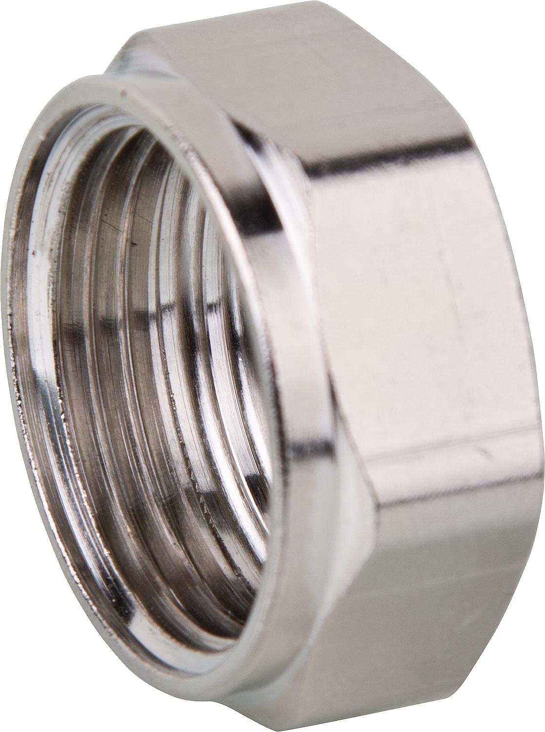 Écrou à vis DN10 (3/8") en laiton nickelé Heimeier 0121-01.011