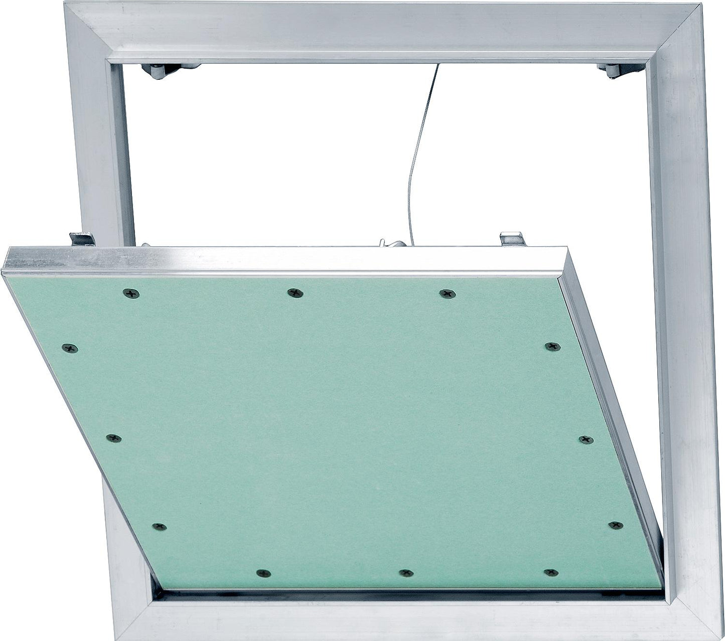 Alu-Star inspection door with safety catch and 12.5mm plasterboard, installation dimensions 200x200mm