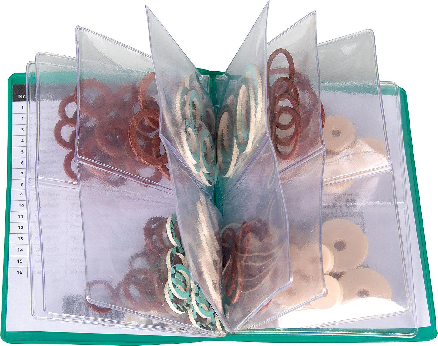 Mini Pocket 102-piece sealing assortment set: Fiber, HD, tap washers