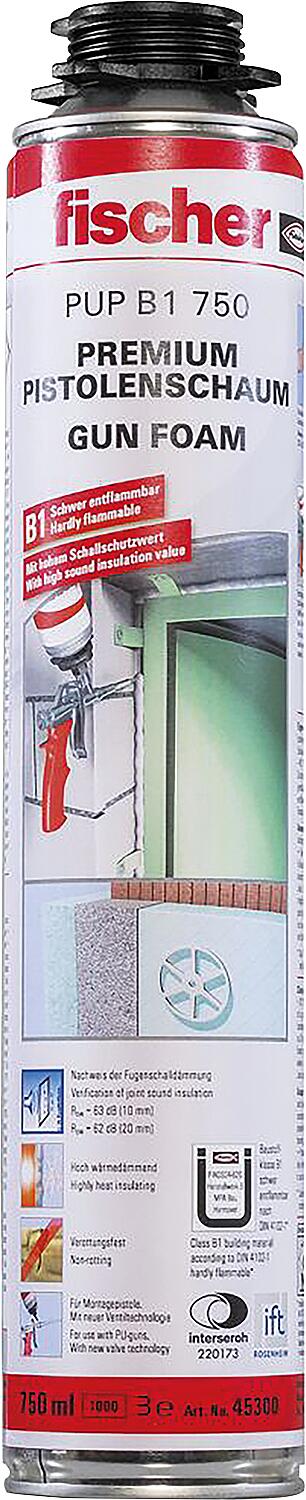 Fischer Pistolenschaum Typ PUP B1 750 Inhalt 750ml