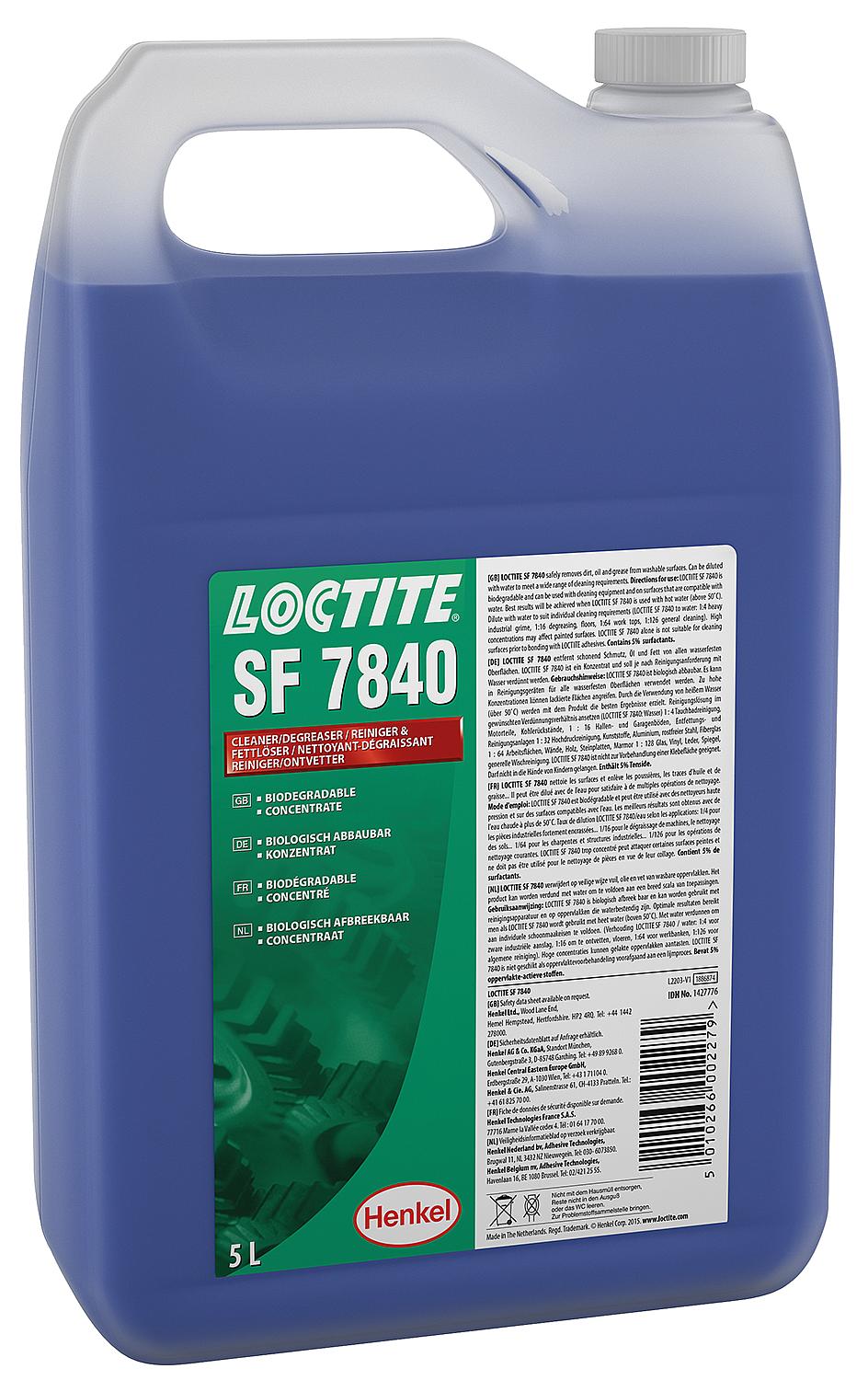 Cleaner & degreaser LOCTITE SF 7840, 5l canister