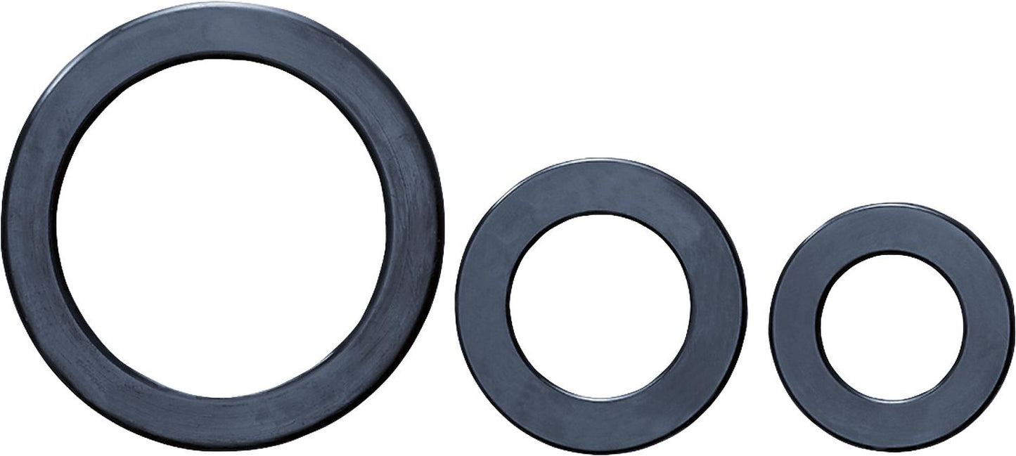 Rubber flange gasket with steel insert, black, 49x92x4 mm, DIN 2690, NBR quality for PN 10/16/40