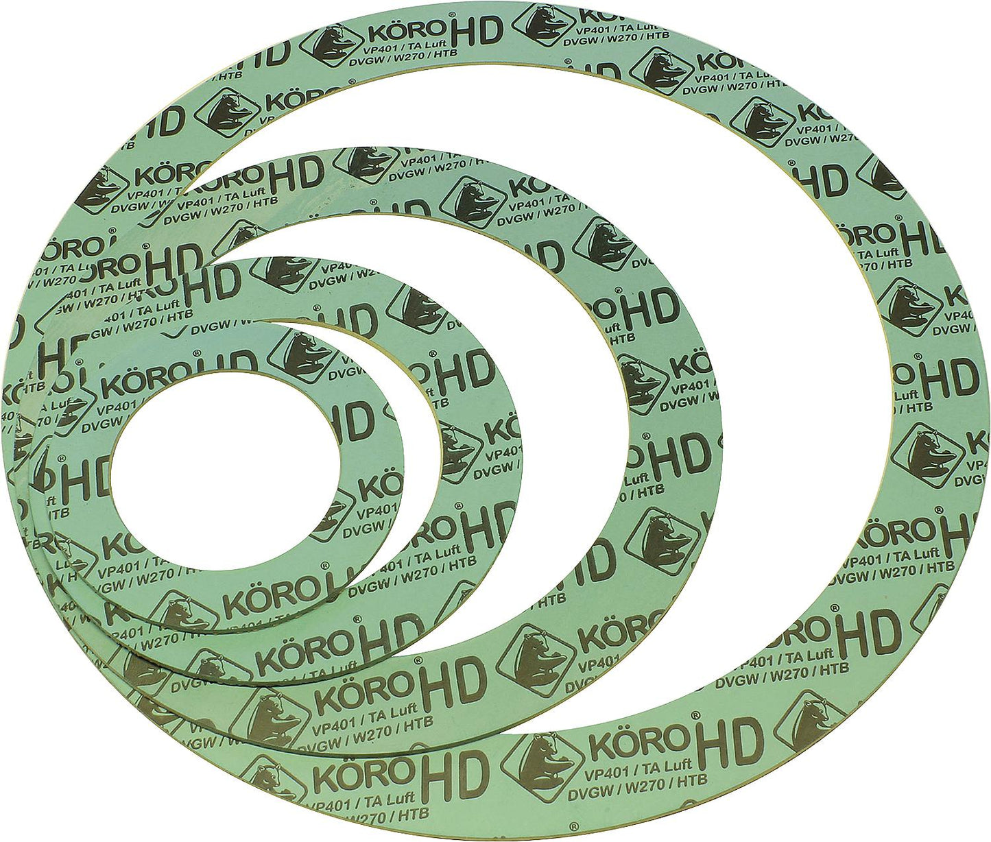 Asbestos-free flange gaskets DIN 2632 DN 15, 15x45 mm