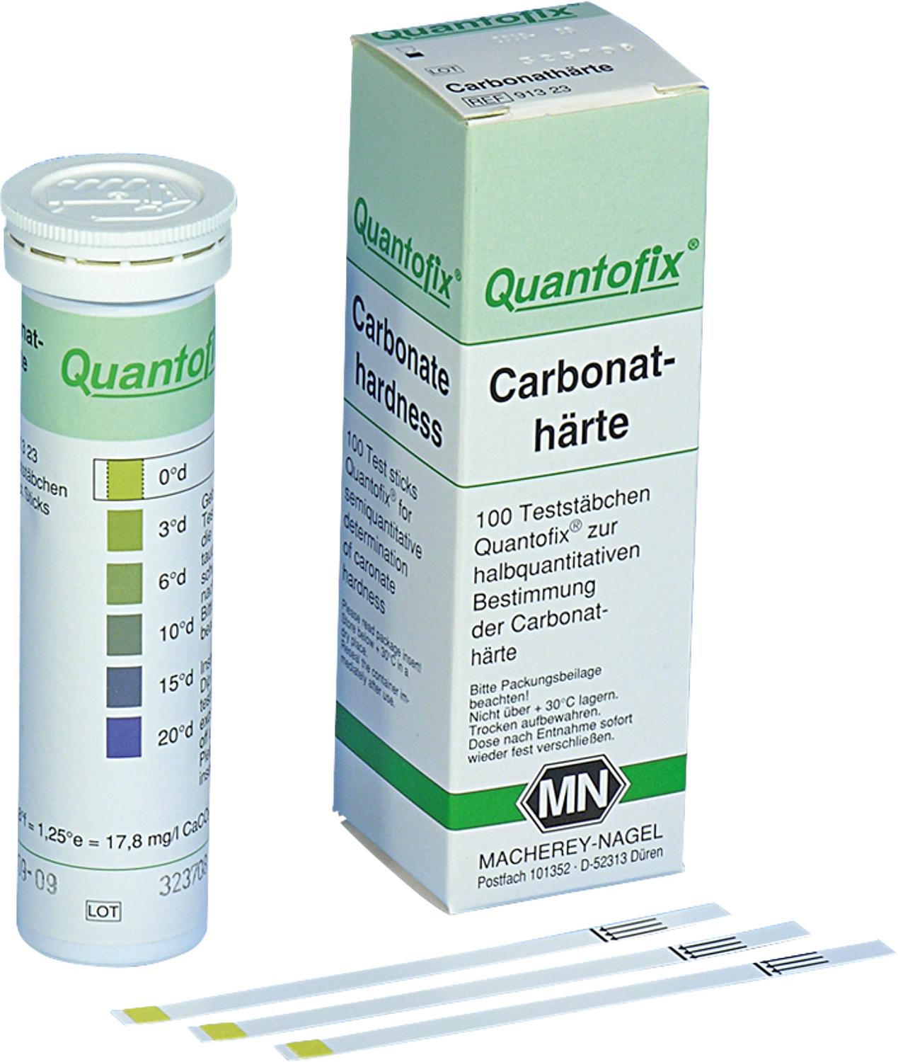 Quantofix test strips Carbonate hardness 0, 3, 6, 10, 15, 20 °d