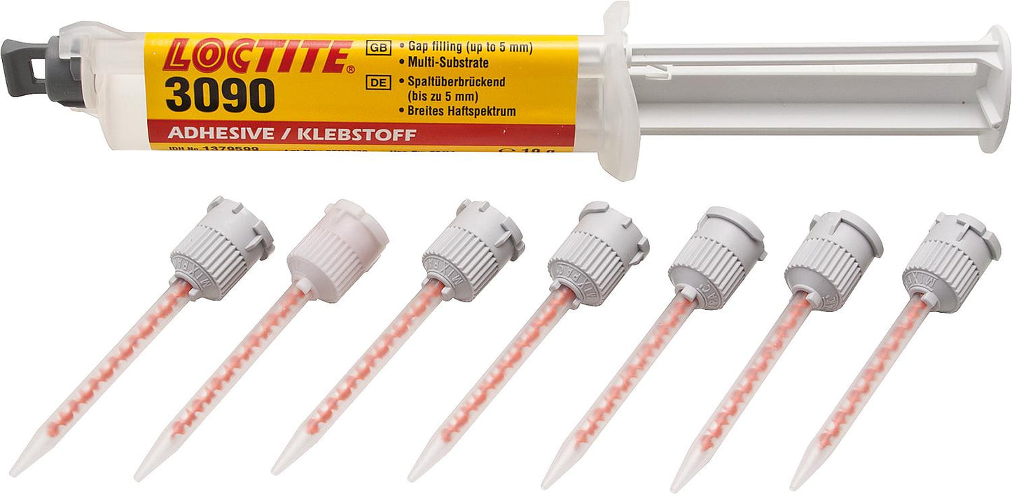 Colle instantanée (2K) LOCTITE 3090 (avec 7 embouts mélangeurs) cartouche double de 10 g