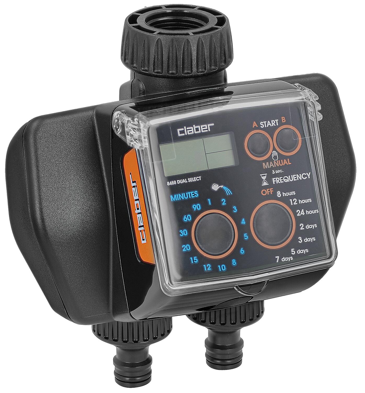 Ordinateur d'irrigation Dual Select, double circuit, DN20 (3/4"), 14 programmes, avec entrée capteur